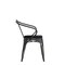 Emma and Oliver Alva Metal Indoor-Outdoor Stacking Chair with Vertical Slat Back, Arms and All-Weather Polystyrene Seat